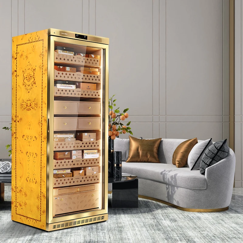 5800A Smart Control Built-In Household Cigar Humidor Cabinet Humidity Temperature Storage Cigar