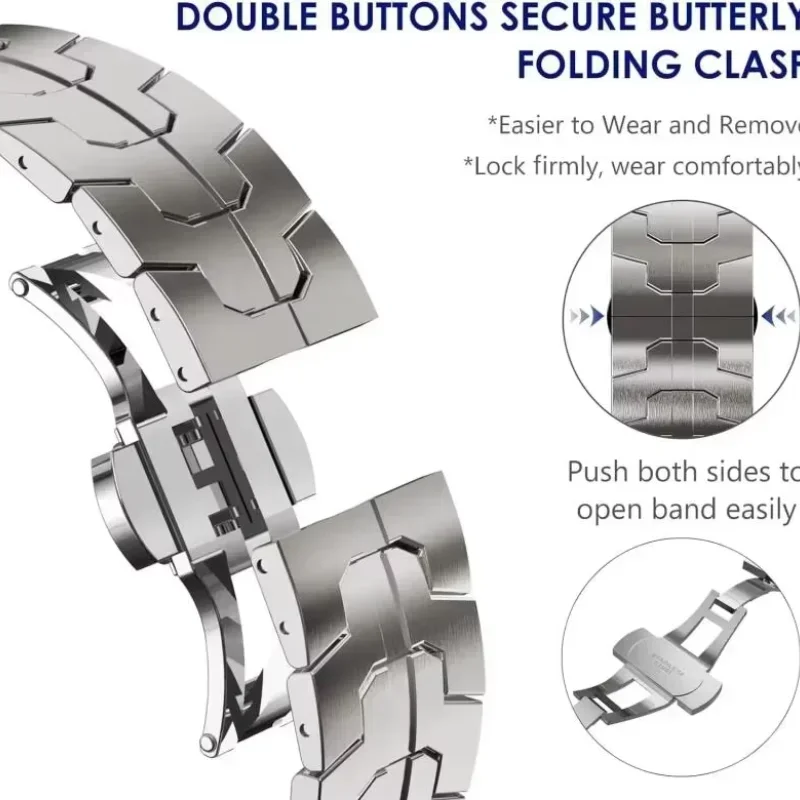 Luxury Stainless Steel Band+TPU Case For Amazfit Active 2 Watchband Correa For Amazfit Active 2 Screen Soft Protective Cover