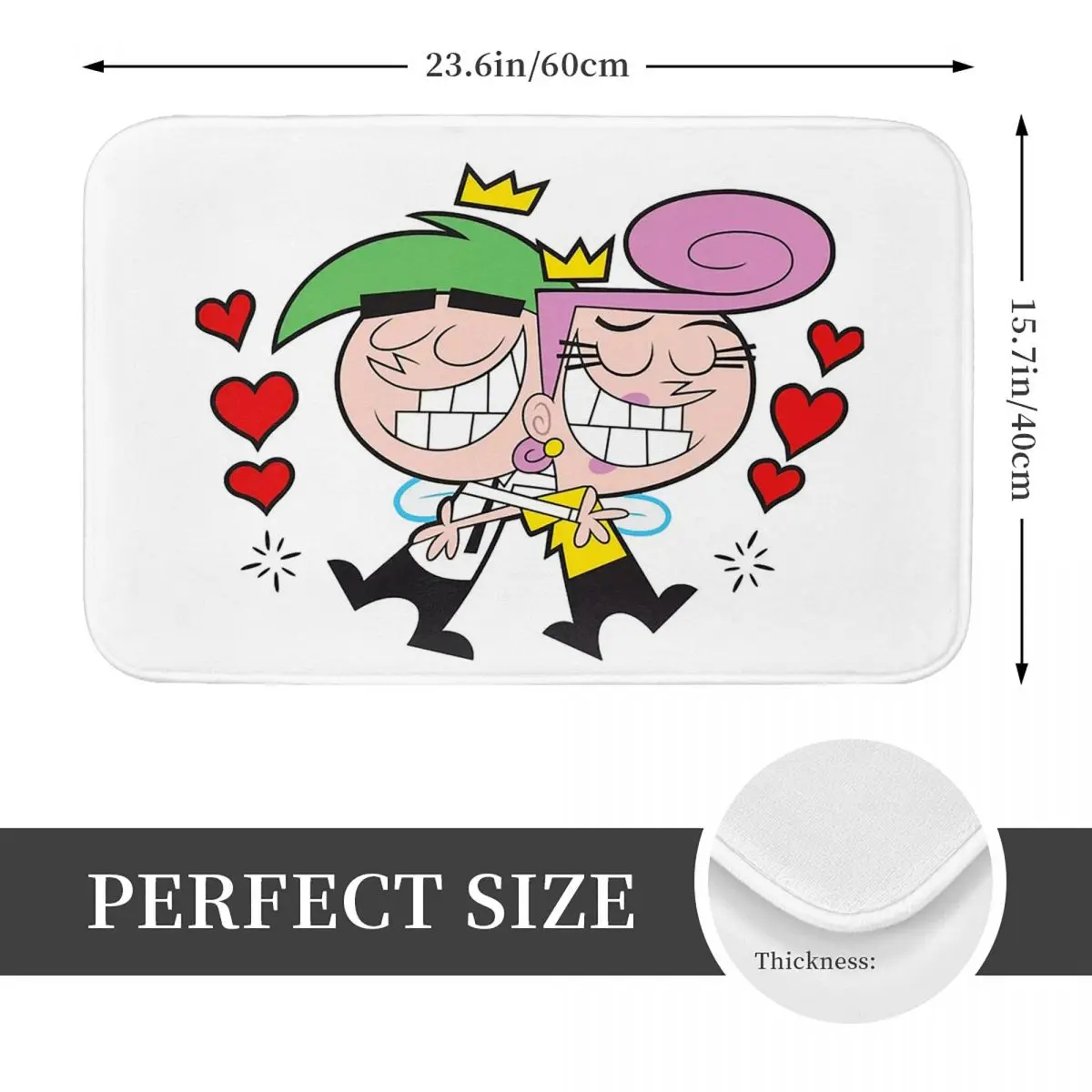 Fairly OddParents Cosmo Wanda Doormat Kitchen Entrance Home Floor Mat Anti-slip Carpet Rug for Bedroom Footpad Mats