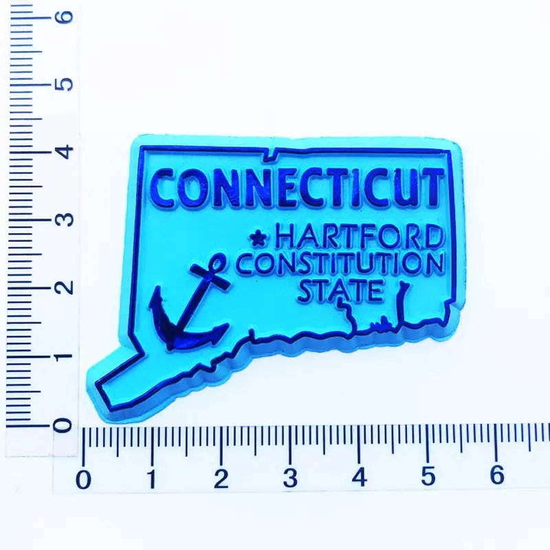 

3d American blue Connecticut map design Creative refrigerator stickers travel souvenirs craft gifts