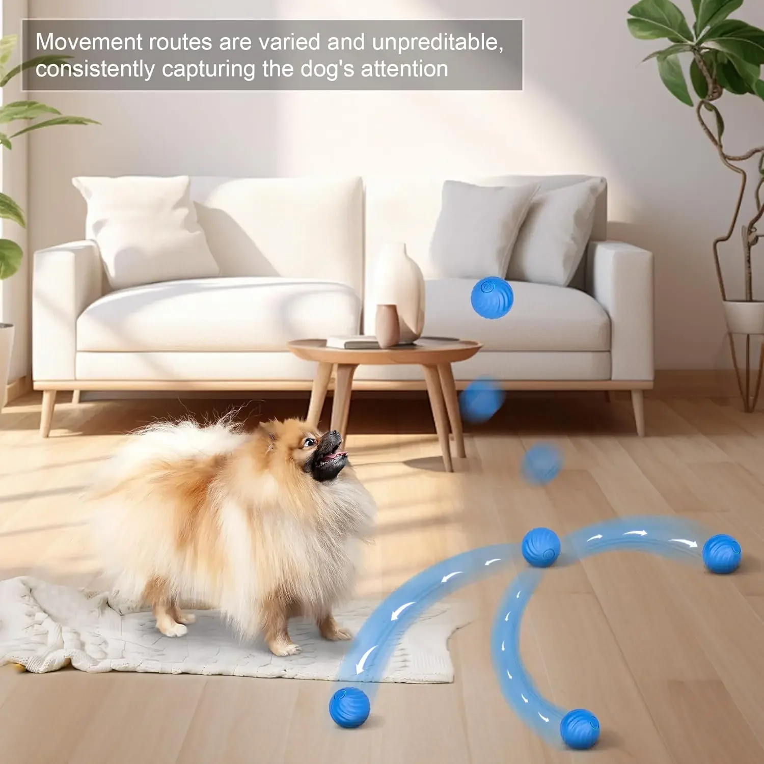 Interactive Cat & Dog Ball, Auto-Moving Electric Cat & Dog Toy Ball, Electronic Auto Rolling, Cat & Dog Toy, USB Charging
