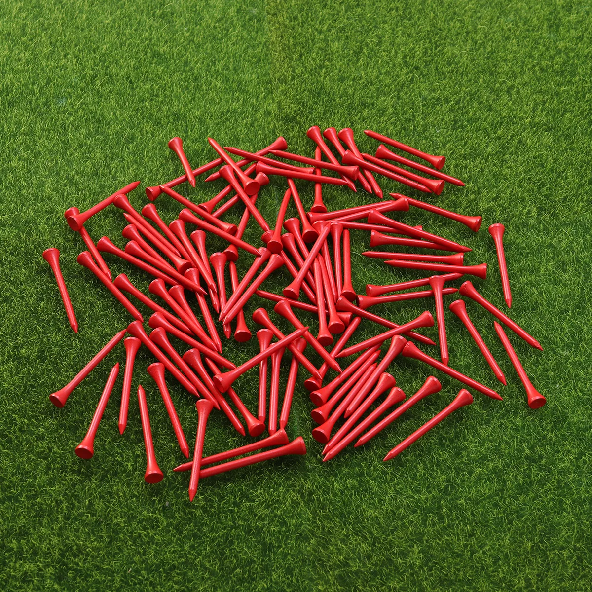 

100pcs 7Cm For Outdoor Sports Durable Reusable Golf Ball Tees Straight Yards Wood Tees Accuracy Yellow