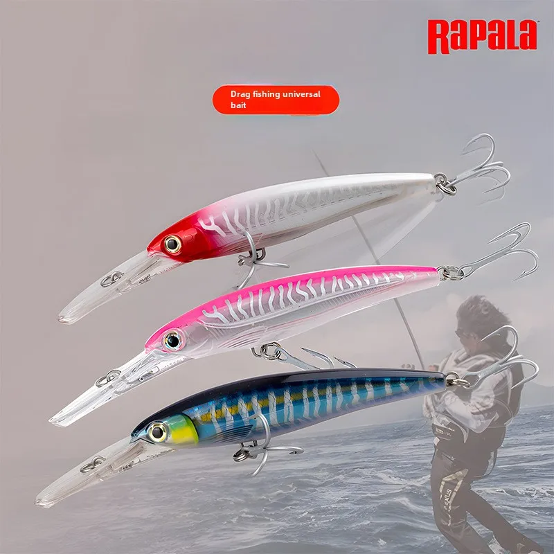 Rapala Trawling Minnow 12Cm Deep Sea Ranger Boat Fishing Deep Sea Trawling Mackerel Wide Mouth Minnow Long Cast Bait Fly Fishing