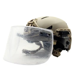 FAST Helmet Ballistic Face Shield Odpinany NIJ 2A Bulletproof Visor Mask Bulletproof Transparent Panel do ochrony głowy