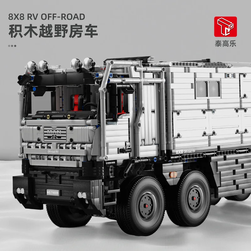 IN STOCK T4009 High-tech Technical RC 8X8 Off-Road RV Building Blocks Bricks Assembling Model Construction set for boys Toy Gift