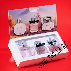 Coffret cadeau de parfum féminin pour femme, parfum floral durable, parfum de marque, parfum de phéromone, parfum de charme, vaporisateur de parfum, 90ml, ensemble de 3 pièces