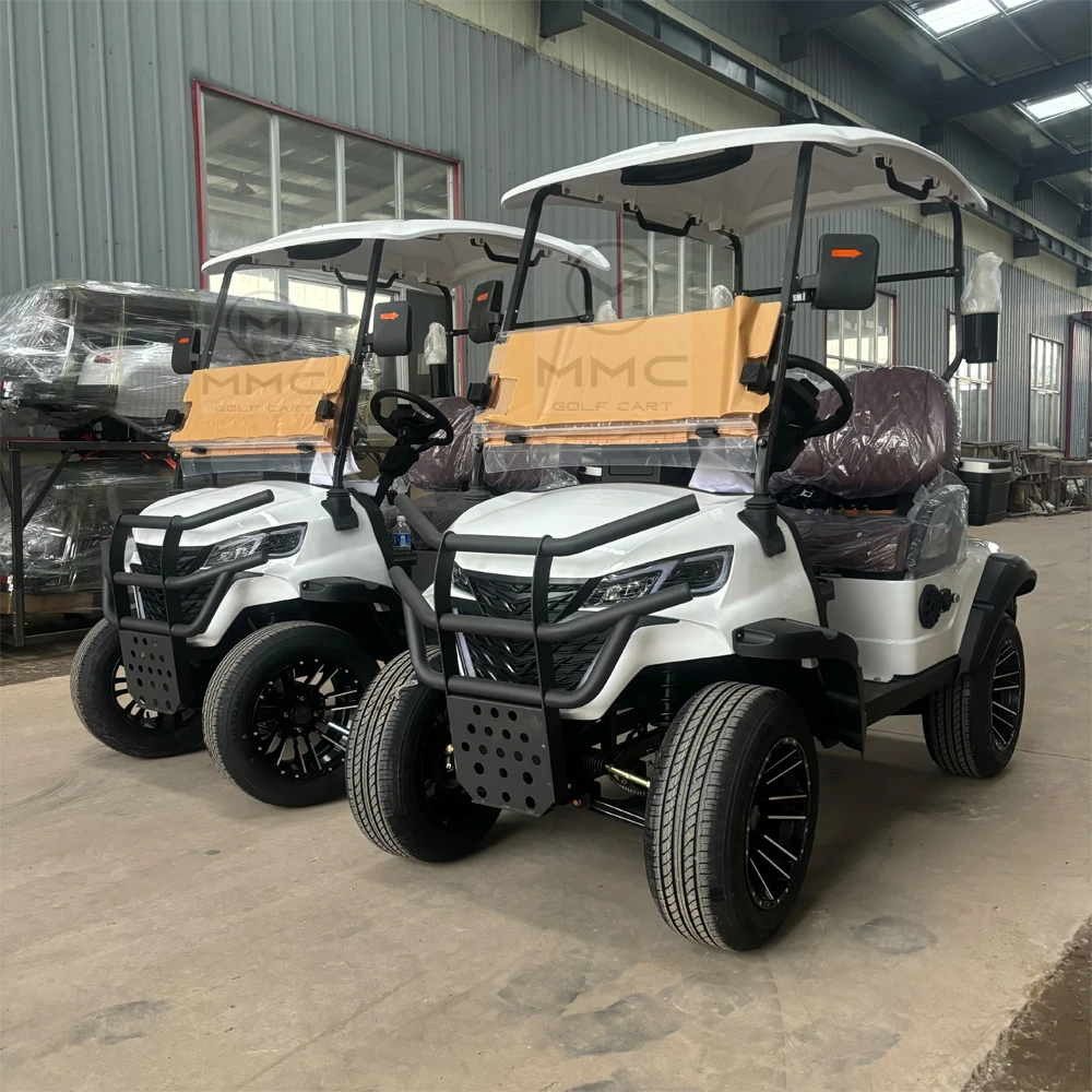 الفاخرة عالية الجودة 2 مقعد عربات الغولف الكهربائية الليثيوم فائدة مركبة سيارة الغولف الصيد عربات التي تجرها الدواب #3