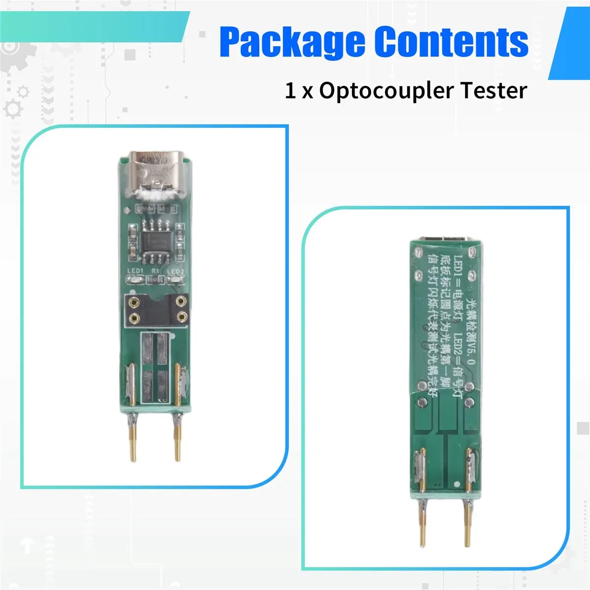 A46U Optocoupler Tester Online Test Detection Tool for Electronic Repair Special 4 Pin Optocoupler Test PCB Repair Green