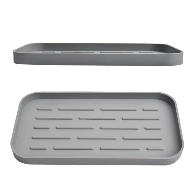

Silicone Drainage Mat Non-Slip Multi-Use Kitchen Drying Tray for Dishes Fruit Tableware Compact Silicone Counter Mat Pad