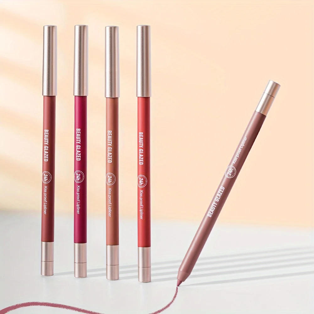 BEAUTY GLAZED 10 Color Lipliner High Pigment Matte Waterproof, Natural Shaping Lip Liner Lipstick Makeup