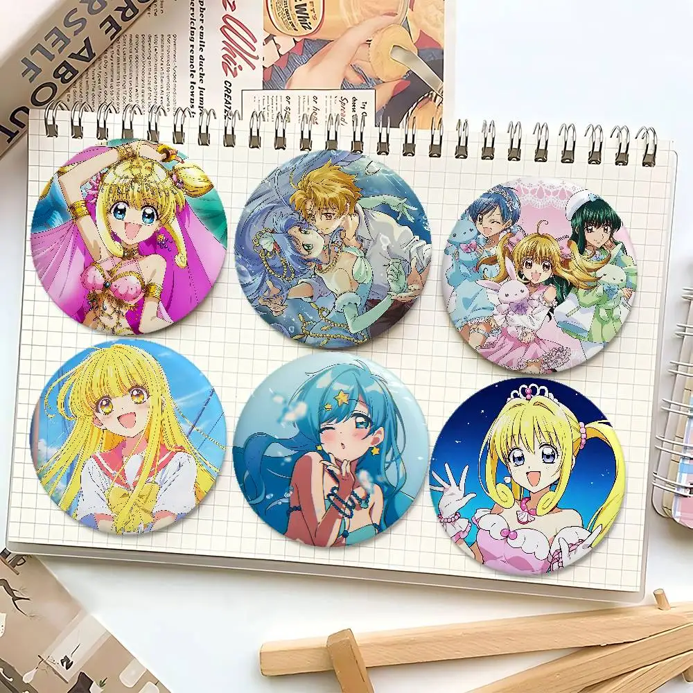 Mermaid Melody Pichi Pichi Badges Badges Cartoon Round Brooches On Backpack Jacket Acrylic Button Pins Collection Gifts