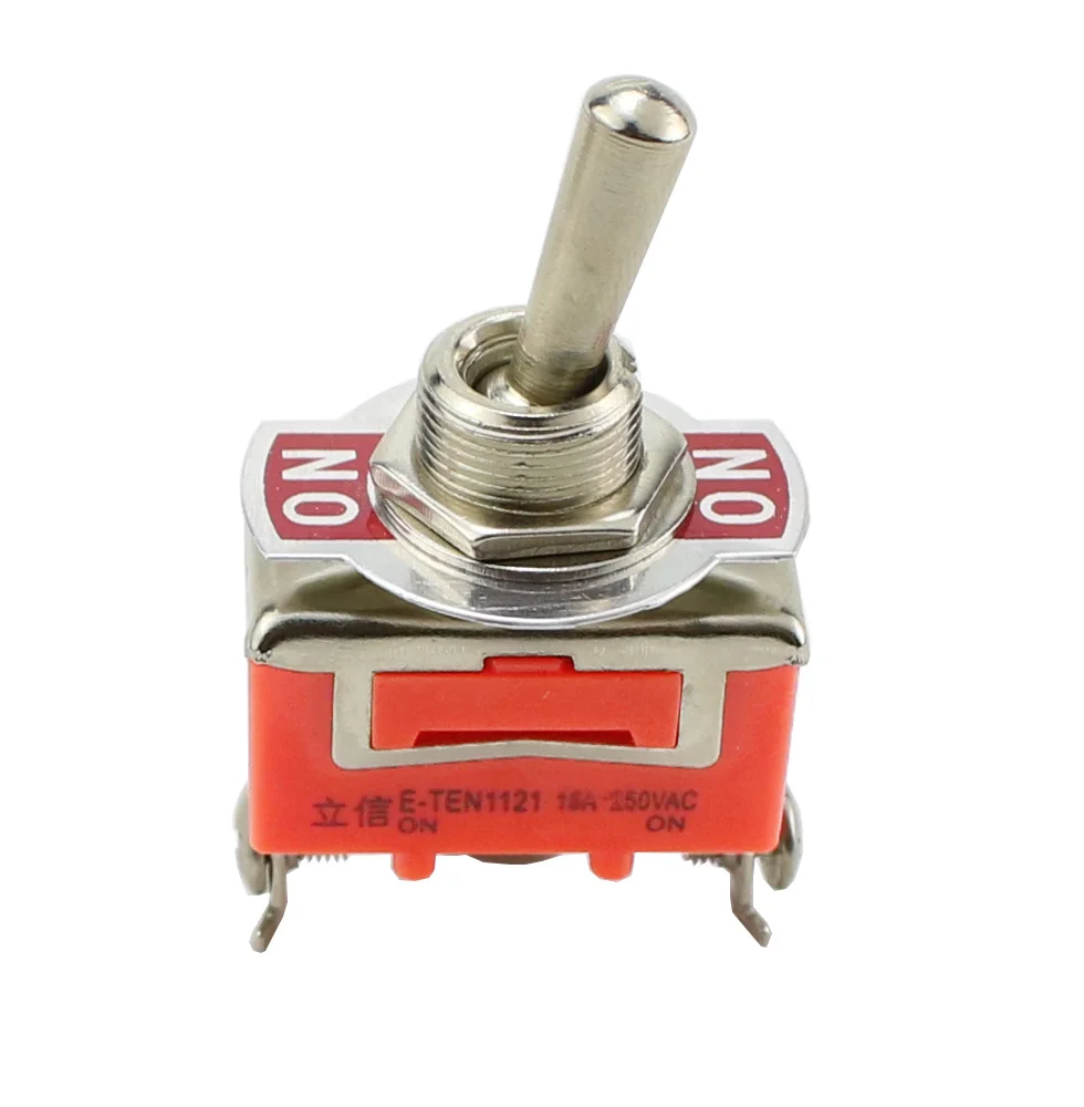 1PCS E-TEN1121 ON-ON Latching Toggle Rocker Switch 15A 250VAC SPDT 3 Terminal Pin