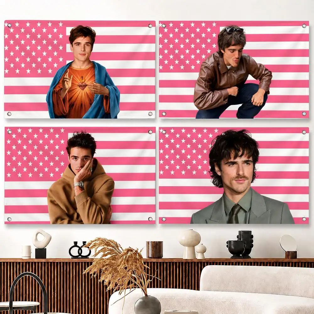 Jacob Elordi Actor Flags Flag Soft skin-friendly Durable Tapestry Outdoor  Flaga  party Home living room bedroom Decoration