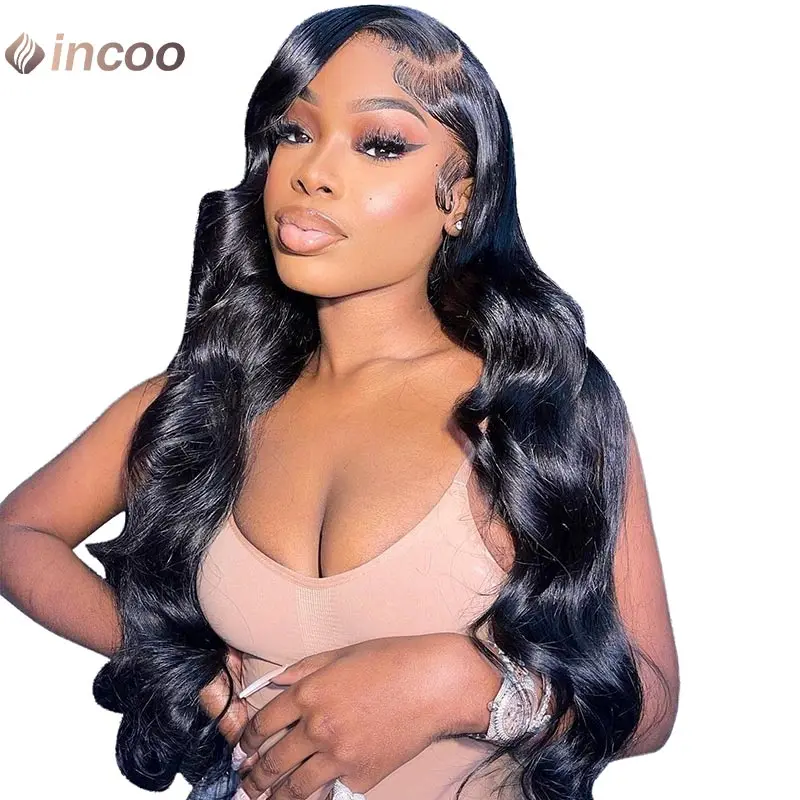 

13X6 Transparent Lace Frontal Wig Body Wave Lace Closure Wig Natural Color Lace Front Human Hair Wigs For Black Women 34Inch