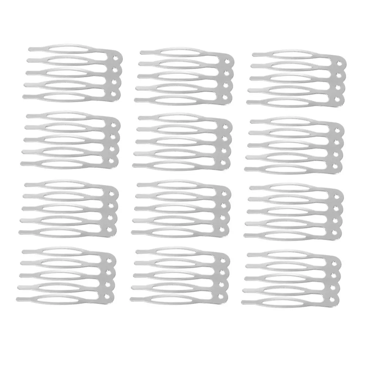 

50Pcs Hair Comb Clips Set Premium Smooth Texture DIY Hair Combs for Handmade Headdress Tuck Style Five Teeth Fashion Accessories