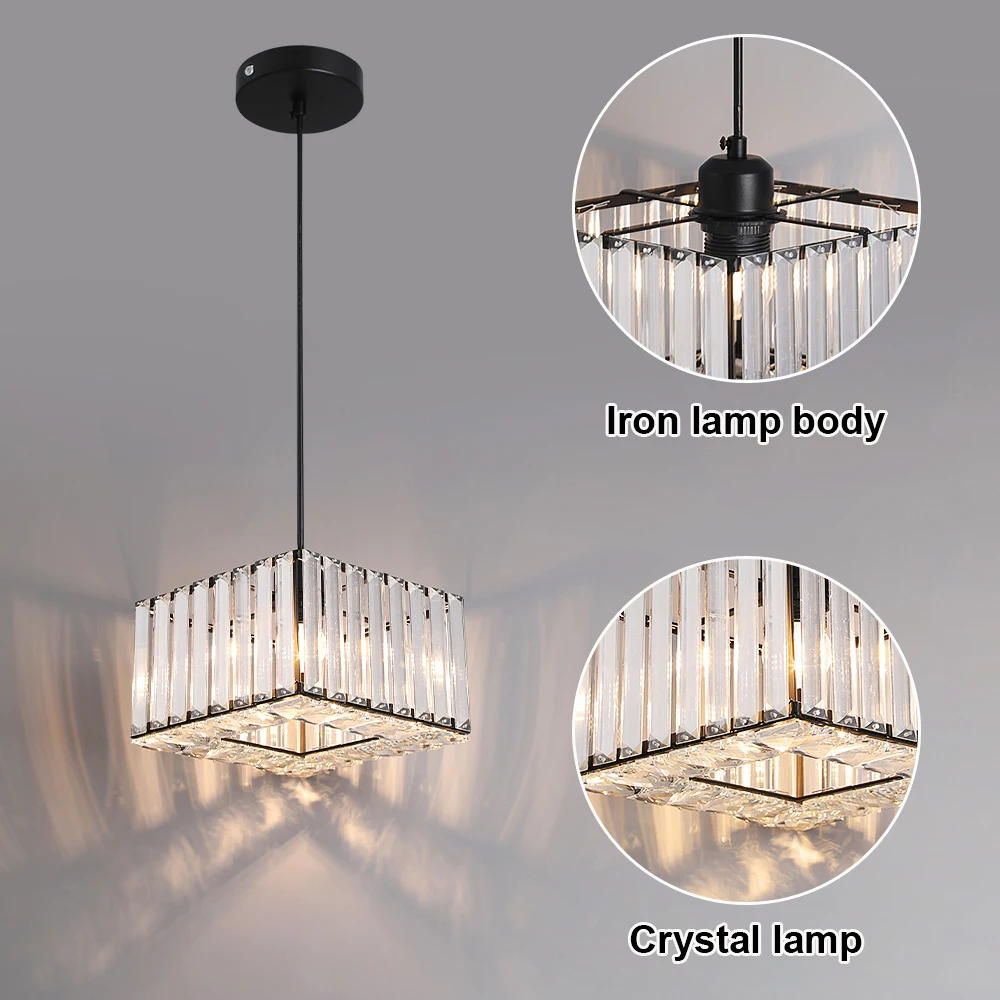 Led Pendant Light Modern Crystal Chandelier Kitchen Island Ceiling Lamp Dining Table Lustre Aisle Home Decor Corridor Fixture