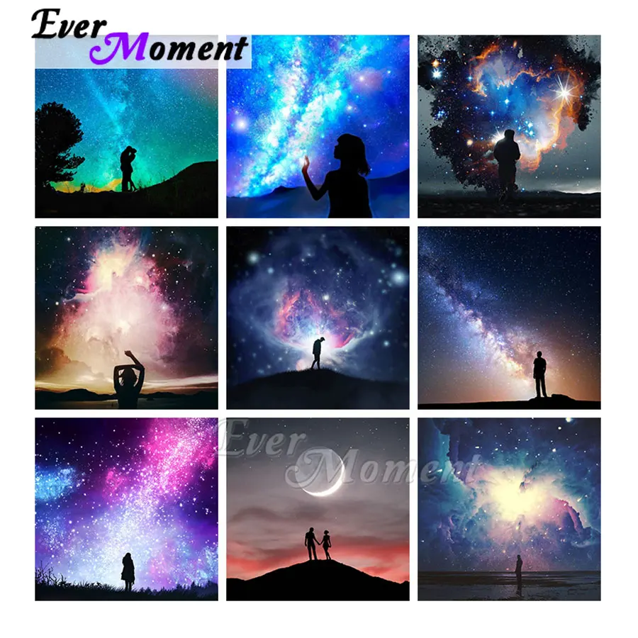 

Ever Moment High Quality Diamond Painting Handmade Decoration Starry Sky Portrait Square Round Stones Embroidery ASF2285