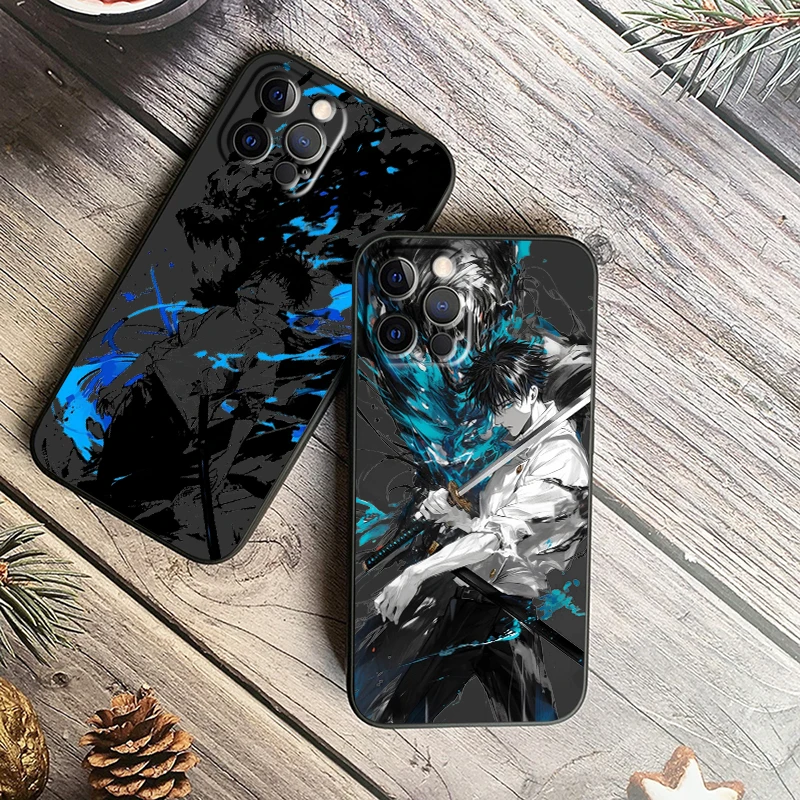 Jujutsu Kaisen Satoru Gojo For iPhone 15 14 13 12 11 XS XR X 8 7 SE Pro Max Plus Mini Black Cover Phone Case