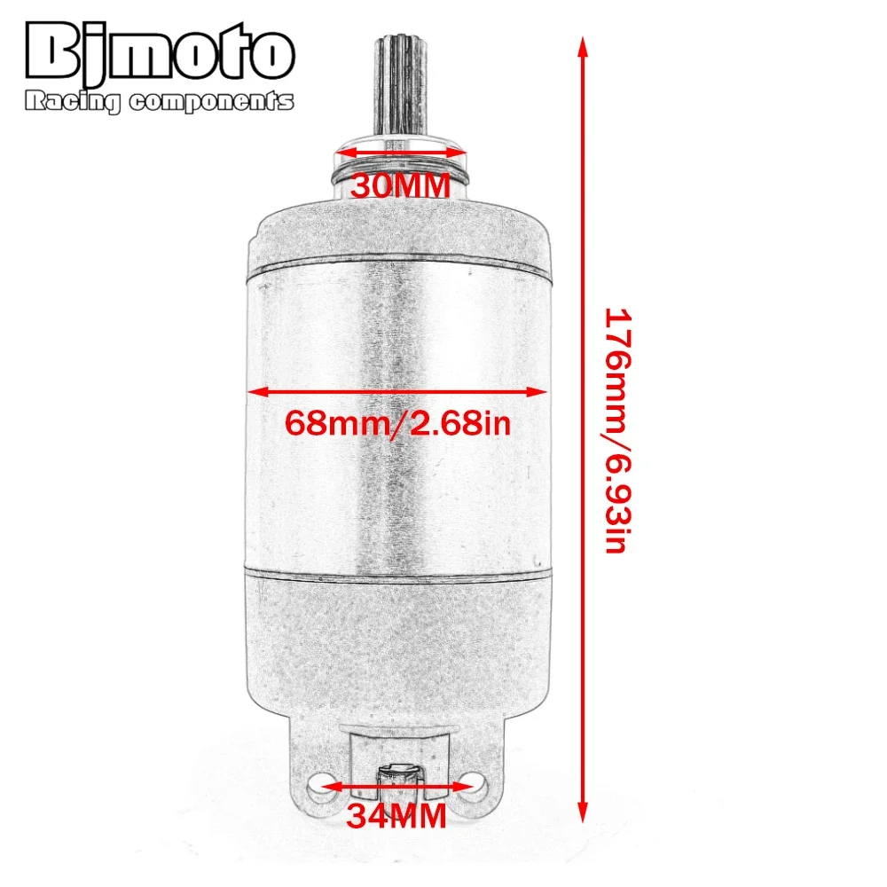 Starter Motor For Suzuki GSF1250 Bandit GSX1250 RF600 RF600R RF900 RF900R GSXR600 GSXR600W GSXR750 GSX-R750W GSXR1100 GSX-R1100W