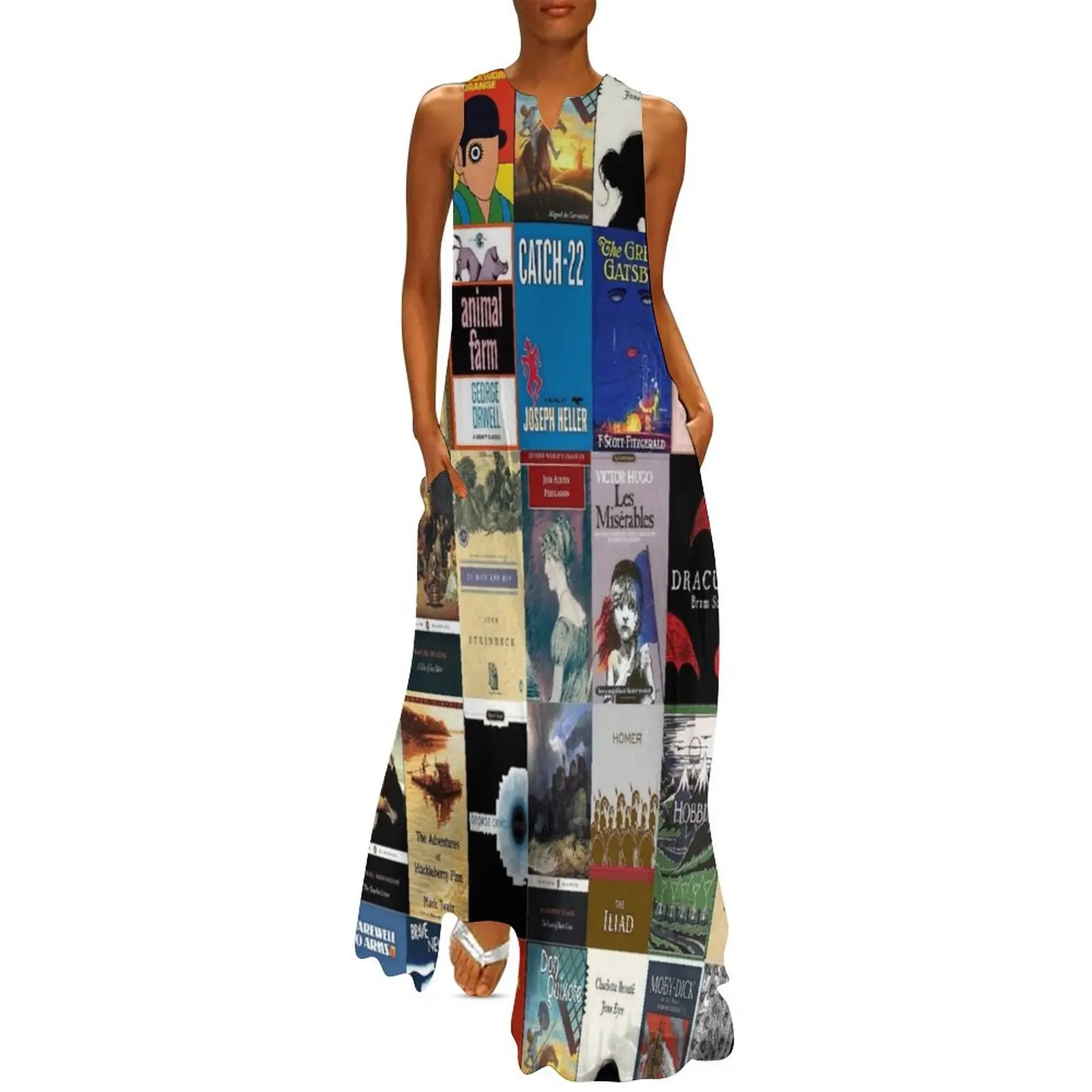 

Classic Literature Book Covers Long Dress dresses summer womens clothing