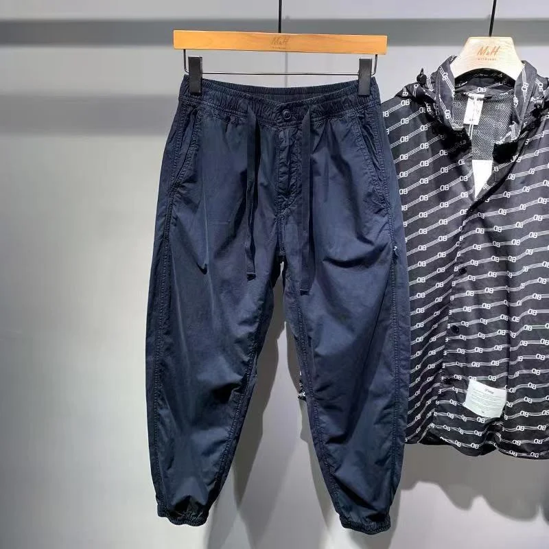 

Summer 2024 Men's American Casual Harem Pants Loose Fit Pure Color Simple Workwear Trousers Youthful Energy Sle Qui Dry