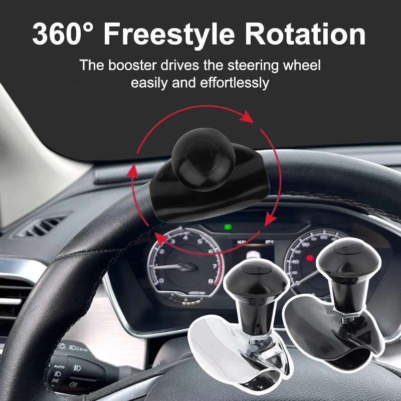 Universal Steering Wheel Booster Car Turning Steering Wheel Ball Handle Car Turning Steering Wheel W Spinner Knob Booster Grip