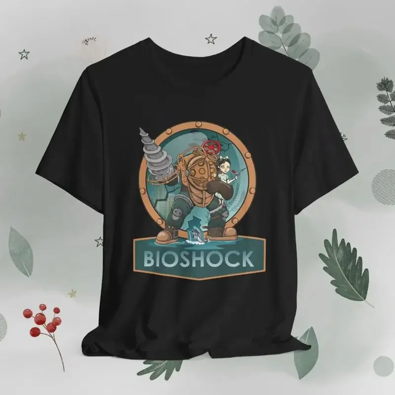 Camiseta Bioshock Big Daddy Little Sister Game Videogame Rapture