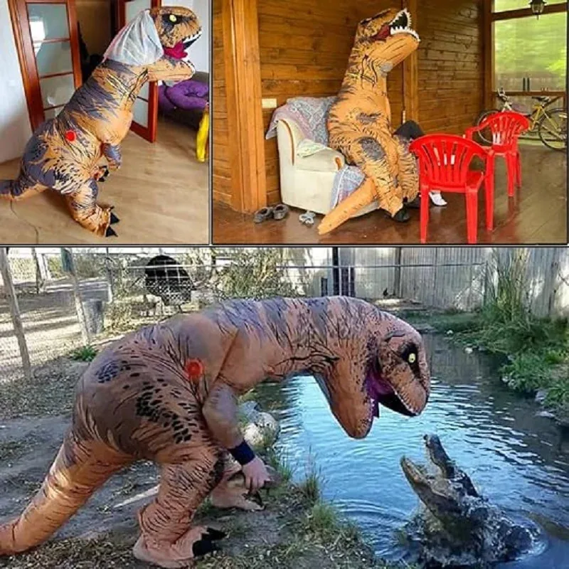 Inflatable Dinosaur Costumes for Adult Dinosaur Halloween T rex Costume for Adults