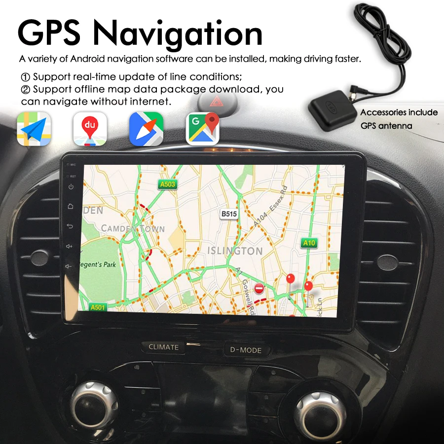 Autoradio Android 14 avec Navigation GPS pour Nissan Juke YF15, Lecteur Vidéo, Stéréo, CarPlay, 128 Go, AI Voice, 2Din, Limitation, 2010-2014