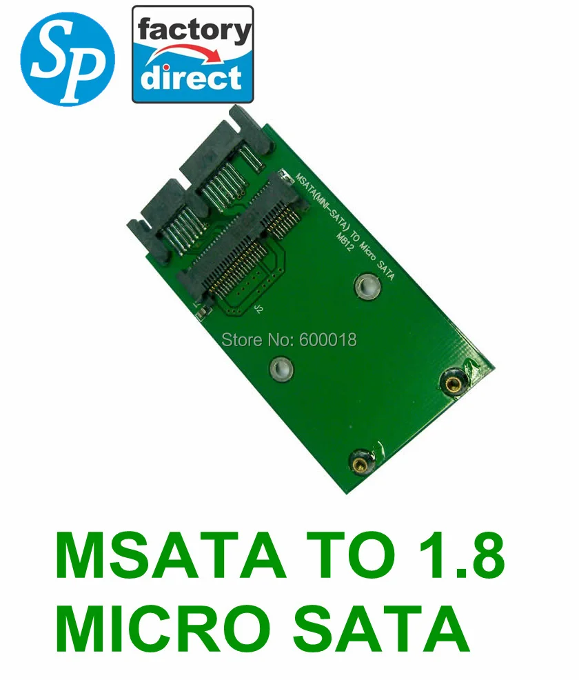 SP Msata Mini PCI-E SSD to 1.8-inch micro SATA interface adapter msata to micro sata Converter   7.2*3.8cm hard drive converter