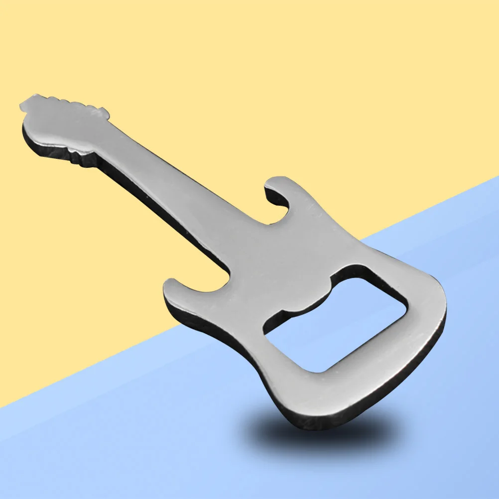 

Guitar Opener Compact Portable Can Wine Beer Opener Keychain Metal Chic Gift Guitar Keyring