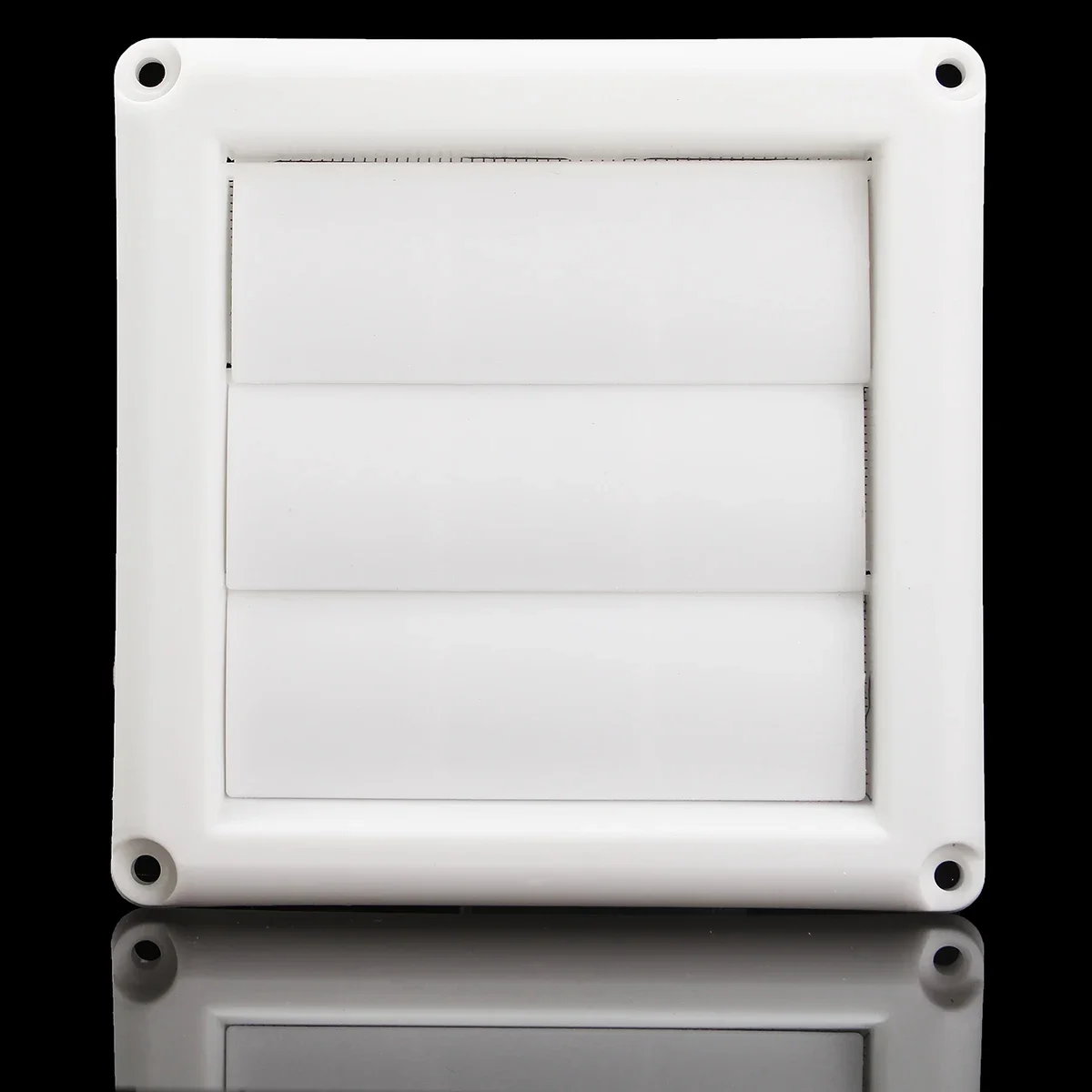 150*150*50mm White Plastic Louvre Air Vent Grille with Adjustable Flyscreen Cover Heating Cooling & Vents Vents