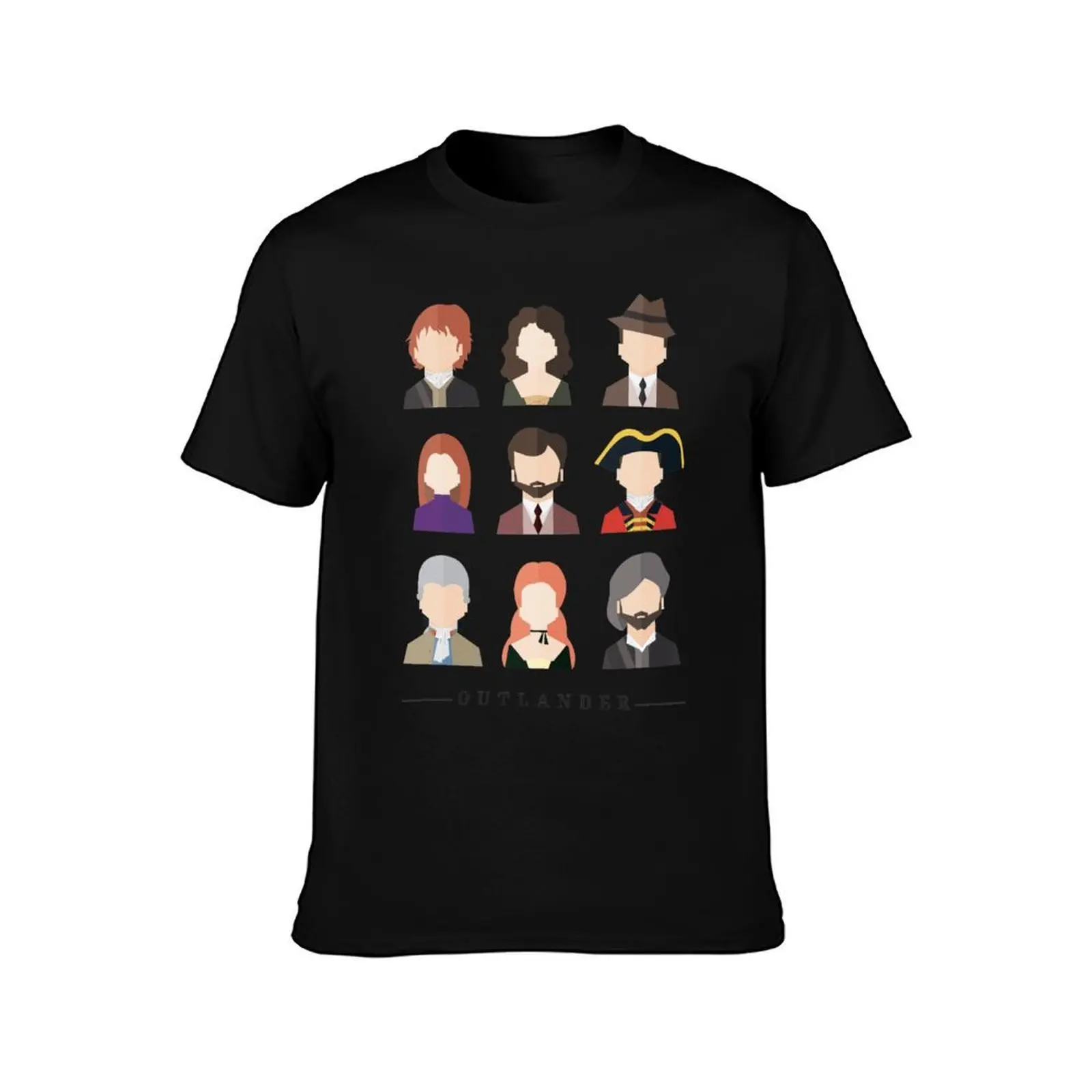 Outlander Characters Icons Illustration 2 Men T Shirt funny t shirts cotton