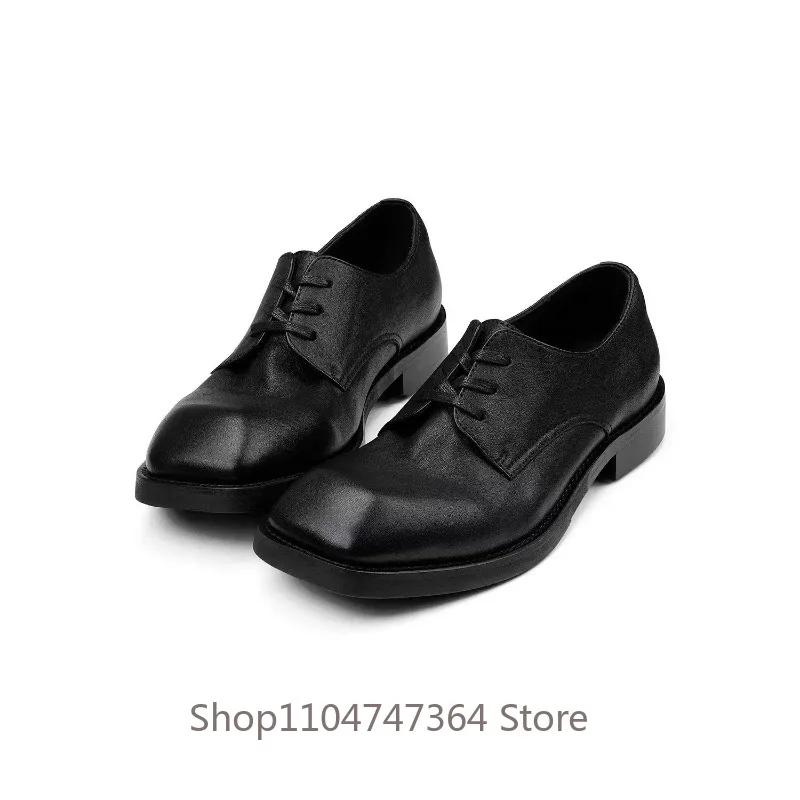 Designer Luxury Casual Business Dress Derby Shoes Men's Genuine Leather Lace-up Work Fashion Party Wedding Shoes Male Loafers