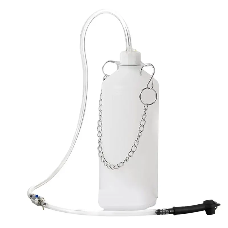 Brake Fluid Bleeder Kit 1L Brake Bleeder Bottle With One Way Check Valve, 24 Inch Tube And Rubber Connector-A91R