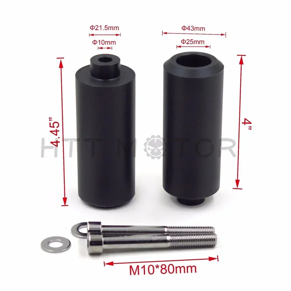 Black Motorcycle Parts Extended Frame Sliders for Yamaha FZ-6 FZ-6S 600 2004-2012