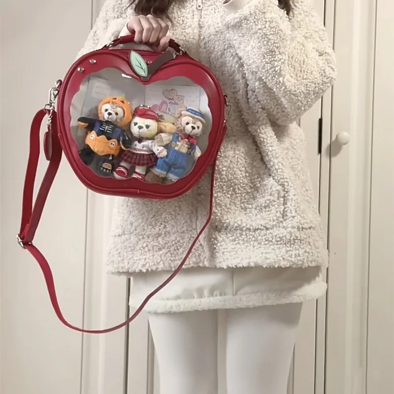 2026 New Spring Summer Girl Apple Backpacks Versatile Commuter Small Backpack Women Single Shoulder Messenger Bags