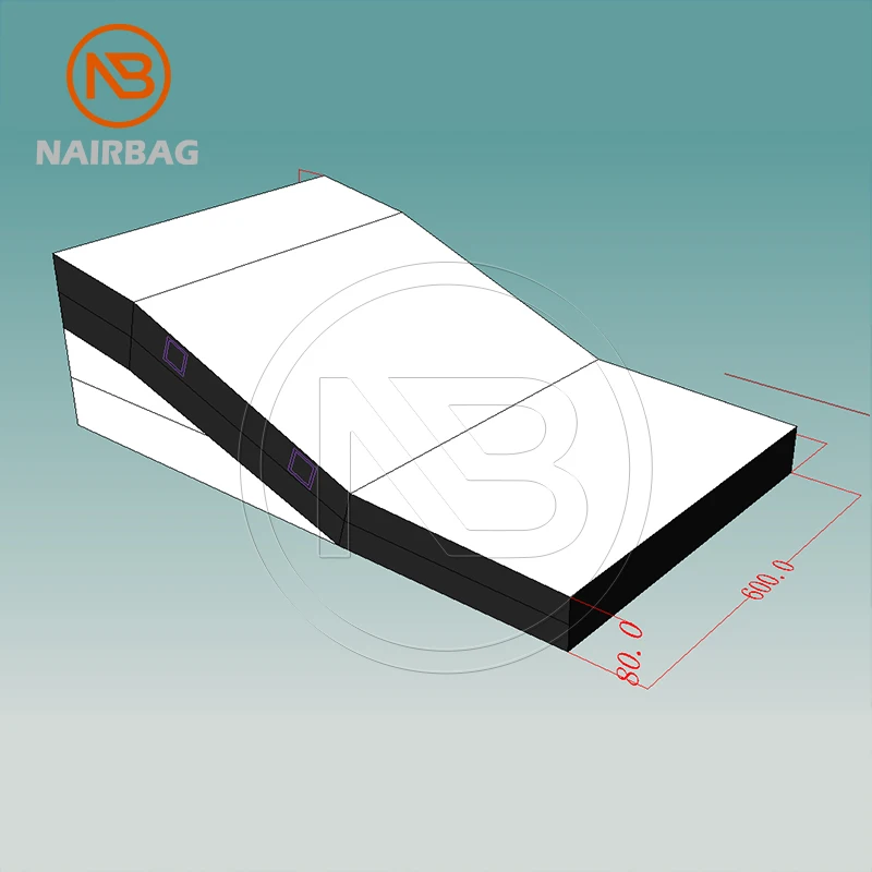 Outdoor Stunt-airbag Opblaasbare landingsairbag met oprit Bike Jump Stunt-airbag voor FMX MTB BMX