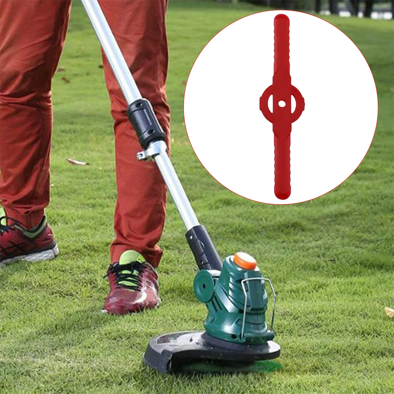 60Pcs String Trimmer Kopf Klingen Mehrzweck Universal Unkraut Trimmer Kopf Kunststoff Mähen Klingen Stroh Mäher Klinge Zubehör
