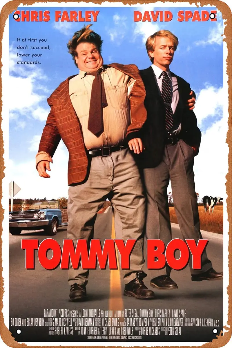 LIQIXI Tommy Boy Movie Poster Retro Metal Sign Vintage TIN Sign for Cafe Bar Office Home Wall Decor Gift 12 X 8 inch