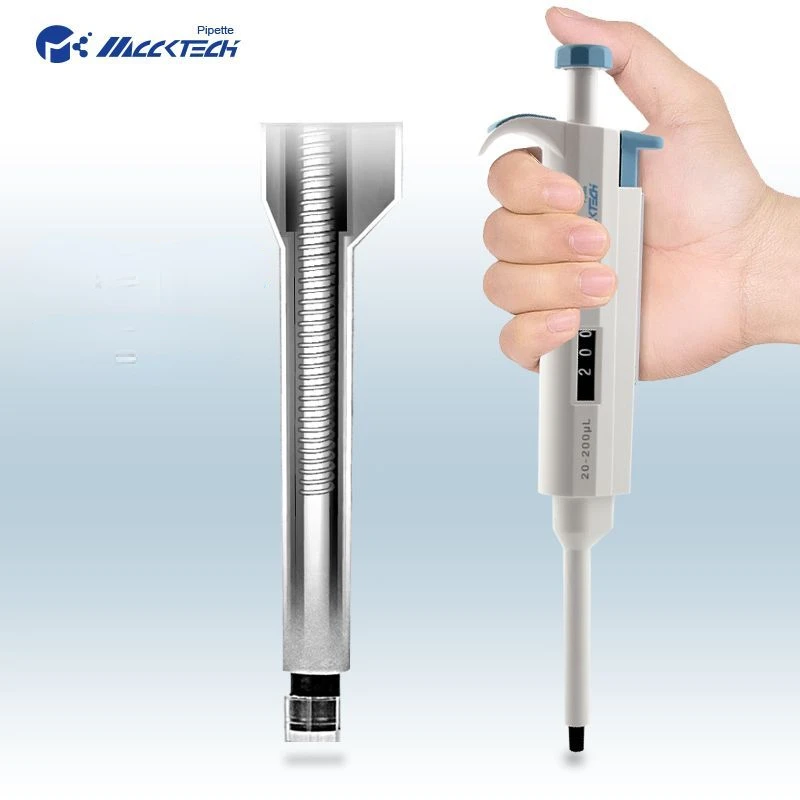 

Laboratory trace continuous sampler with handheld single channel adjustable pipette gun and complimentary gun head