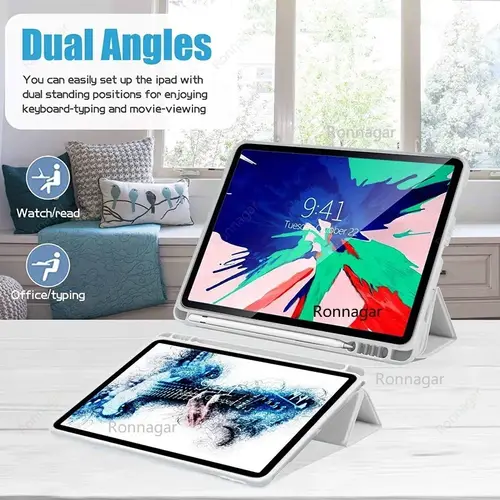 Pencil Holder Case for ipad A19 12th A16 11th10th 10.9 2026 2025 Air11 13 M3 M2 Air4 5 10.9 Pro11 M4 M5 8 9th 10.2 Pro12.9 5/6th - Image 4