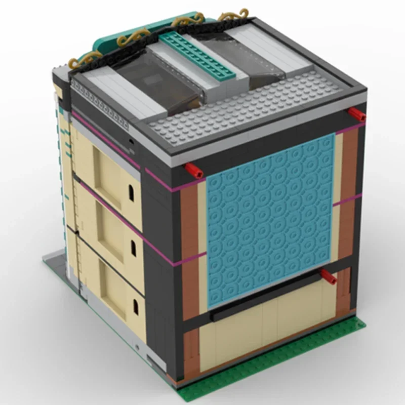 MOC-Construindo Tijolos de Street View para Escola, Modelo Modular, Brinquedos para DIY, Presente De Natal De Montagem, Cidade Modular, Bloco De Tecnologia