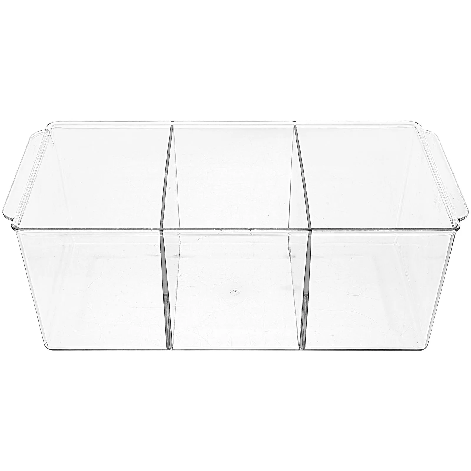 

Thickened Transparent Makeup Storage Box 3 Grids Organizer Bathroom Desktop Skin Care Sundries Storage Durable Desktop