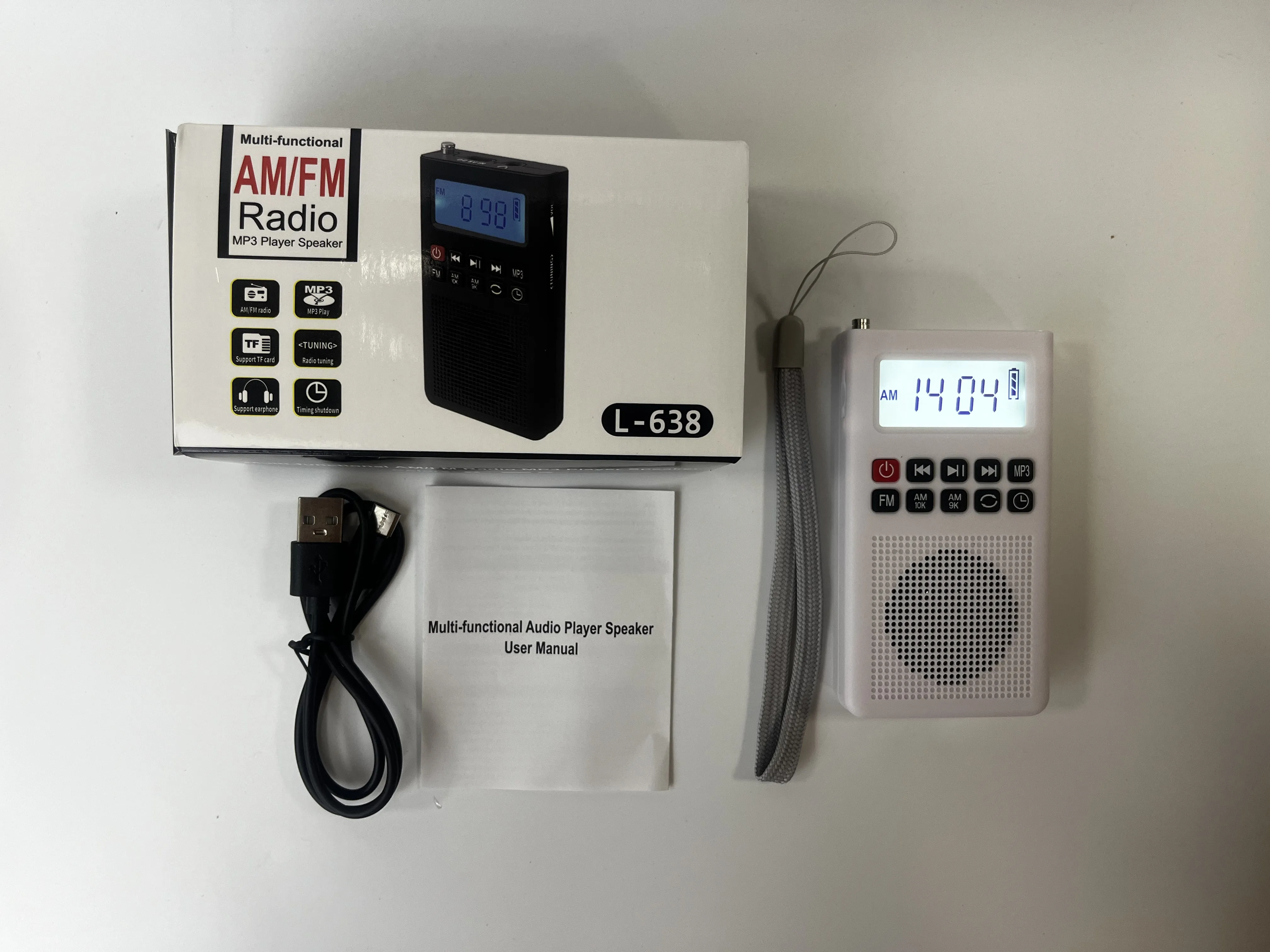 EONKO L-638 مكبر صوت جديد متعدد الوظائف لراديو AM/FM ومشغل MP3