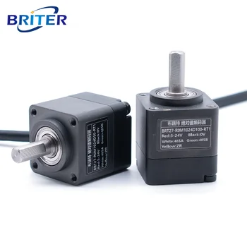 27*27mm-6mm shaft absolute rotary encoder Briter singleturn multiturn angle position measurement micro RS485 Modbus RTU