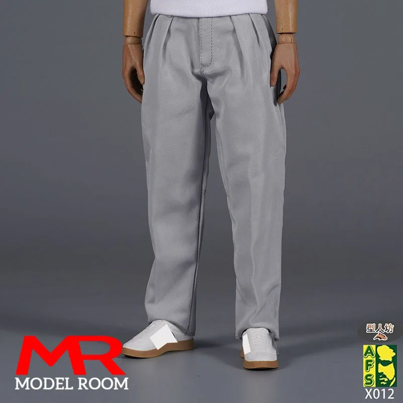 AFS X012 1/6 Scale Male Loose Casual Pants Korean Style Pants Model Fit 12'' AT020 BD001 MB001 Soldier Action Figure Body Dolls