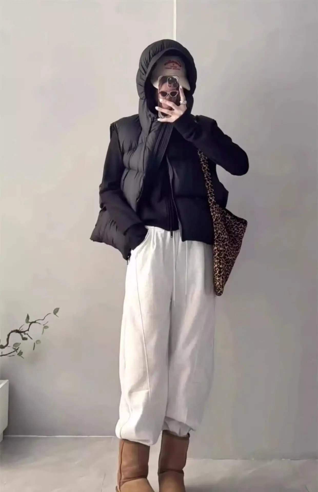 الأبيض بطة أسفل سترة منتفخة مقنعين صدرية جاكيتات الخريف الشتاء الدافئة كل مباراة جاكيت بلا إكمام فضفاضة عادية جيليه أبلى #3