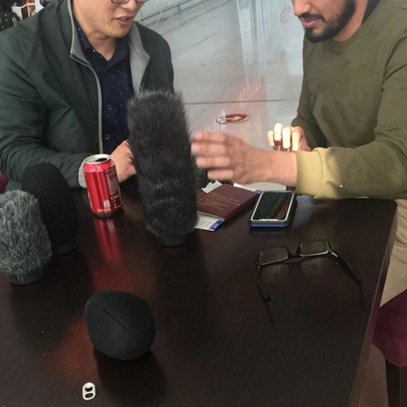 Protector viento peludo artificial para parabrisas micrófonos RODE NTG1 NTG 2