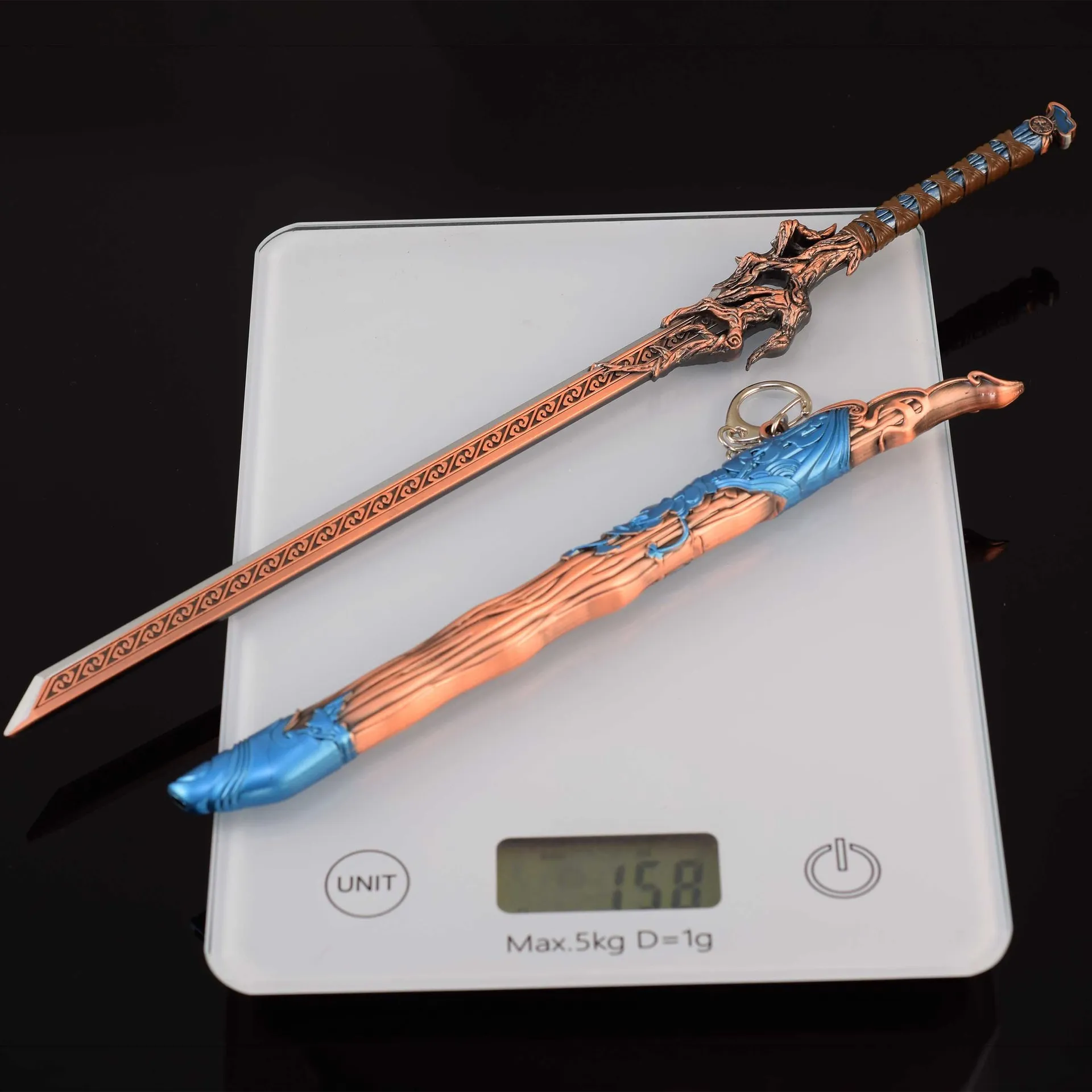 30 cm Meng Chuan Chiaki Klinge Cangyuan Diagramm Anime Peripheriegeräte Vollmetall Qian Qiu Messer Schwert Ornamente Modell Handwerk Sammlung